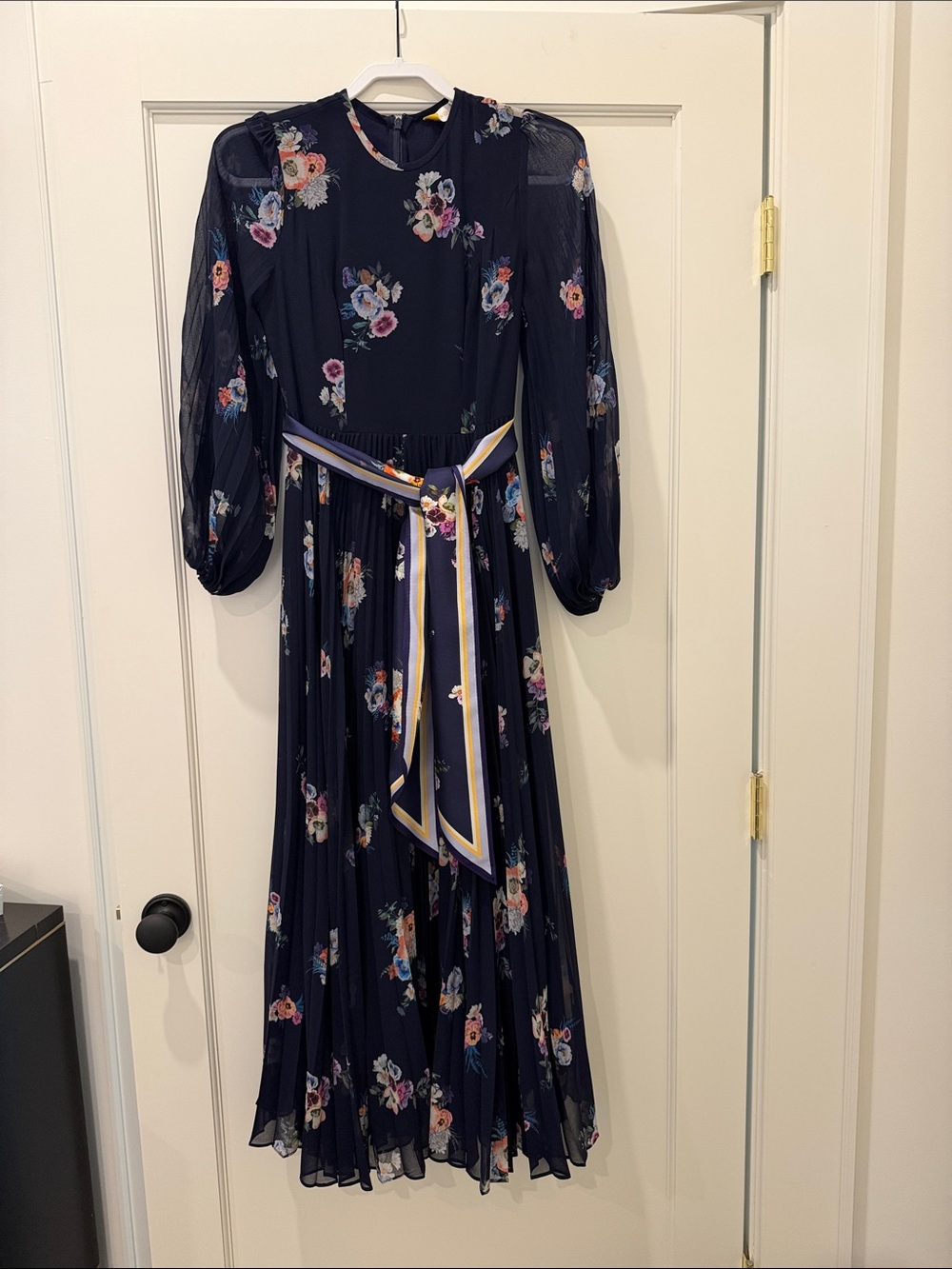 Zimmermann Sunray Long Sleeve Midi – Floral Long Sleeve Belted Dress